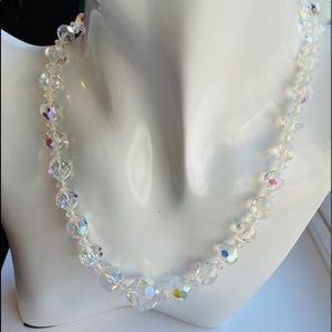 Vintage AB Crystal Choker Necklace